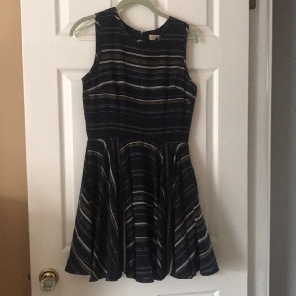 Maison Jules Navy blue Striped dress